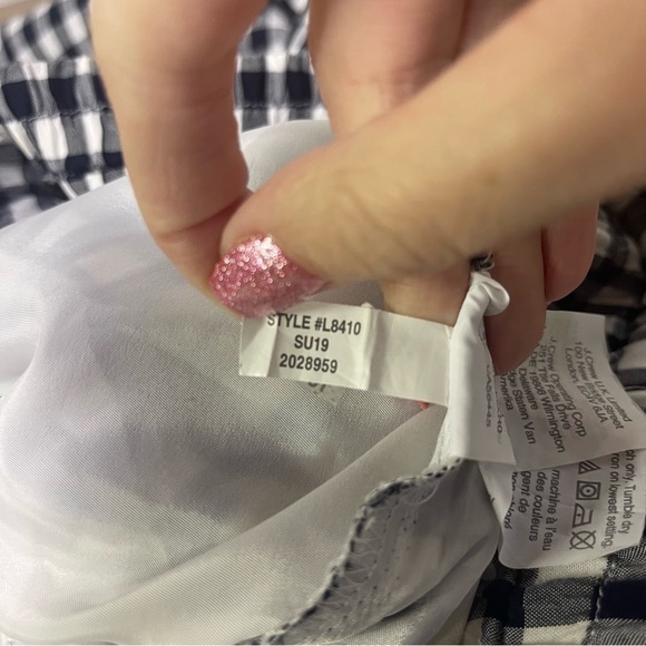 J. Crew•Navy & White Pull On Gigham Midi Skirt•Size Small - Picture 6 of 10